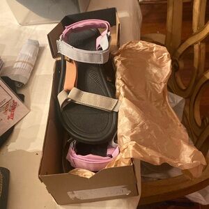 Teva Women's Sandals - Black, Pink, and Beige